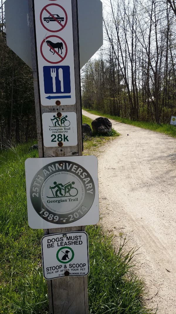 Sign marker on the Georgian Trail